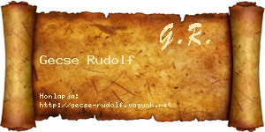 Gecse Rudolf névjegykártya
